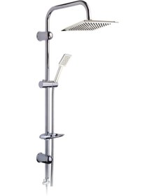 Resim FAUMIX Modamix Dubai Model Krom Renkli Kare Tepe Duş Seti 