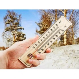 Resim Ahşap Termometre 