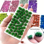 Resim Her biri 0.5 cm boyutunda 53 düzensiz çiçek demeti, mikro-peyzaj mimari modelleri için düzensiz çiçek demetleri, DIY manuel bahçe peyzaj dekorasyon çiçek bahçesi model malzemeleri 