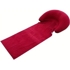 Resim Elmpaly 2025 Yeni Kırmızı Taşınabilir Şişme Plaj Havlusu Pvc Dayanıklı Katlanır Hafif Kırmızı 