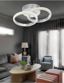 Resim Lambadar Hollyuv Model Tekli Plafonyer Led Beyaz Işık Ultra Power Led Avize Salon Mutfak Oda Hol Ledli Avize Krom Tek Ebat 0017-Holl-Yuv-Krom 