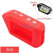 Resim Kırmızı Scher-Khan Mobicar A B Iki Yönlü Araç Alarm Sistemi Için Silikon Araba Anahtar Kılıfı LCD Uzaktan Kumanda Koruyucu Kılıf Skin (Yurt Dışından) 