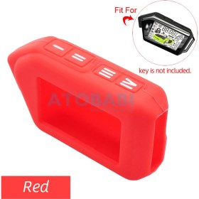 Resim Kırmızı Scher-Khan Mobicar A B Iki Yönlü Araç Alarm Sistemi Için Silikon Araba Anahtar Kılıfı LCD Uzaktan Kumanda Koruyucu Kılıf Skin (Yurt Dışından) 