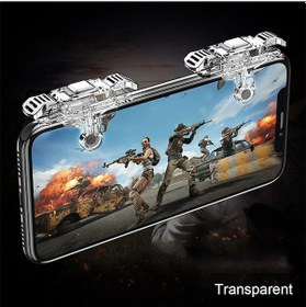 Resim Transparent-gt03 Cep Telefon Tutucu Yangın Düğmesi Oyun Denetleyicisi Oyun Kavrama Tetik Pubg Oyunu Gamepad Joysti 