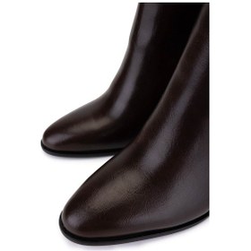 Resim Tamer Tanca Kadın Suni Deri Kahverengi Topuklu Çizme 891 1500 Bn Czm Sk25-26 A.kahve Dr Kahverengi 