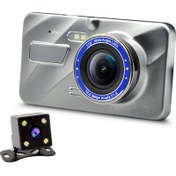 Resim Geekyou Araç İçi Dvr Kaydedici: Ön-arka İki Kameralı, 1080p Full Hd, Gece Görüşü, 4" Ips Ekran, Otomatik Kayıt Ve Park Monitörü 