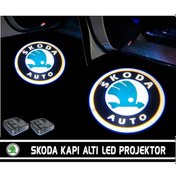 Resim Skoda Araçlar İçin Pilli Yapıştırmalı Kapı Altı Led Logo N11.9219 