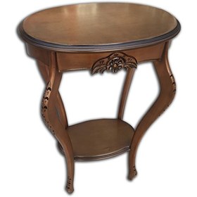 Resim Bengi Ticaret Fiskos ST 17971 Çiçeklik Oyma Model Kaplama Kayın Tabla Ayak Parlak Ceviz El Yapım 