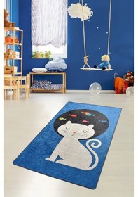 Resim Cat And Fıshes 100X160 Çocuk Ve Bebek Halısı Çok Renkli 