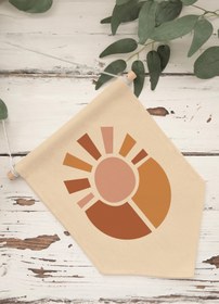 Resim Balkon Duvar Dekoru, Pinterest Oda Dekoru, Boho Kanvas Flama Askılı Duvar Örtüsü Ve Süsü NO:462 - Renkli - 7 / 70 x 100 