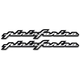 Resim Redline Grafik Pininfarina 3d Gümüş Sticker 