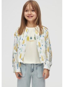 Resim Nk Kids Kız Ceket 25ynk38543 Ekru-mavi Ekru - Mavi 