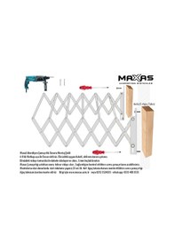 Resim Maxas Xberen Katlanır Akordiyon Çamaşırlık - Ev Içi-Balkon-Otel 100 Cm - 7 Çubuklu-Gri Beyaz 