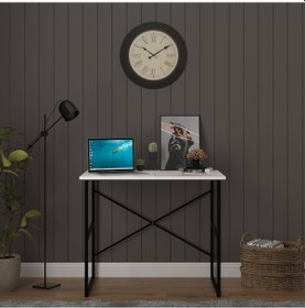 Resim Metal Çalışma Masası-metalçm02-beyaz Beyaz 