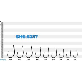 Resim Sh-8217-Siyah-2/0-1/0- Karbon-Celik Jig Iğnesi 1 Paket 10 Adet 