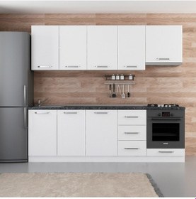 Resim Minar 245 Cm Mutfak Dolabı Beyaz 245-B9 Beyaz 