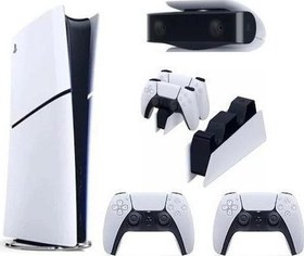 Resim Sony Playstation 5 Slim Dijital Edition + 2 Dualsense + Şarj Istasyonu + Ps5 Kamera Oyun Konsolu 