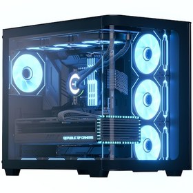 Resim Aerocool P500c 4x12cm Mirror A-rgb Fanlı, Panoramik Tempered Pane 