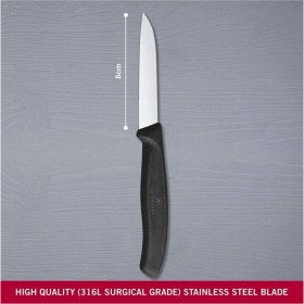 Resim Victorinox Siyah 2 Bıçak 1 Soyacak Set 