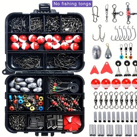 Resim 263/264 Parça Balıkçılık Aksesuar Seti | Tuzak Kutusu, Pense, Jig Kancaları, Batırma Ağırlığı, Dönerler, Klipsler, Batırma Kaydırmalı Seti Dahil - Paslanmaz Çelik, JSFUN Markası 