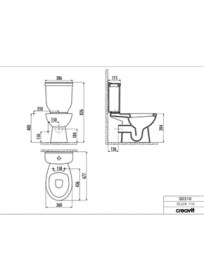 Resim Creavit SD310 Sedef Arkadan Çıkışlı Klozet SD310 ve Kapak 