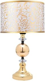Resim MİNİMAL E-TİCARET & BİLGİ TEKNOLOJİLERİ Omega Gold Chrome Abajur (Spiral Beyaz) 