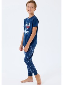 Resim Rolypoly Erkek Çocuk Lacivert Pijama Takım Rp3743-c-v1 