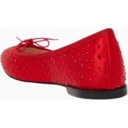 Resim Repetto Cendrillon Saten Balerin Ayakkabı Kristal Taşlı, Fiyonk Detaylı, Fransız El Işçiliği 