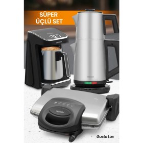 Resim Goldmaster Gusto Inox 11 Parça Avantajlı Elektronik Evlilik Paketi Elektrikli Mutfak Çeyiz Seti BY5752 