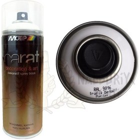 Resim Motip Carat Sprey Boya TRAFİK BEYAZI PARLAK 400 ml - RAL9016 
