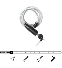 Resim ELOPS 100 Anatarlı Bisiklet Kilidi Gri 