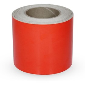 Resim NZB Reflektörlü Fosforlu Şerit Bant Kırmızı Düz Ikaz Bandı 12cm X 1mt 