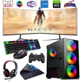 Resim Rogame I5 12400F 32GB Ddr4 1tb M2 8gb RTX3050 Çift 24" Monitörlü (Gaming Set) 