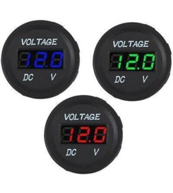 Resim Dijital Voltaj Göstergesi 6-30V Mavi, Yüksek Doğruluk ve Güçlü Tasarım 