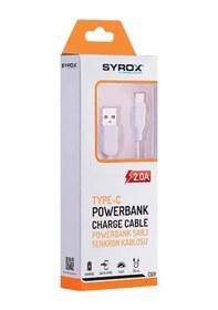 Resim Syrox C69 2.0a Type-c Powerbank Şarj & Data Kablosu 