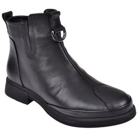 Resim Beety Hakiki Deri Yumuşak Kadın Bot Bee-2040 Siyah-Siyah 