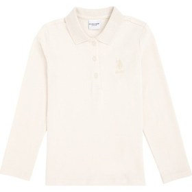 Resim U.S. Polo Assn. Kız Çocuk Krem Polo Yaka Basic Sweatshirt 50296377-VR071 