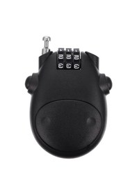 Resim Güvenlik Bisiklet Kask Kilidi, Şifreli Kilitli Geri Çekilebilir Çelik Kablo Çok Renkli 