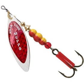 Resim Mepps Longue Rainbo Gümüş Kırmızı No:2 7.2g Döner Olta Kaşığı 