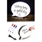 Resim ® Kalemle Yazılabilen Konuşma Balonu Görünümlü Işıklı Mesaj Panosu 