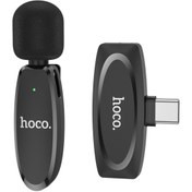 Resim HOCO L15 USB-C/TYPE-C Kablosuz Dijital Yaka Mikrofonu 