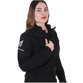 Resim Venom Rock Cordura Kadın Motosiklet Ceketi Fileli Yazlık Motorcu Montu 