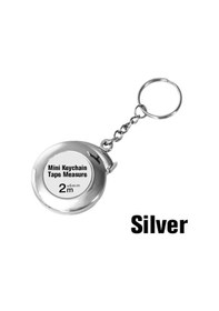 Resim Gümüş 1 Adet-uygun Dıy Mini Mezura Taşınabilir Dekorasyon 2 M Yumuşak Çelik Bant Anahtarlık Ölçüm Cetveli Ölçüm Bandı Hassas 