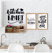 Resim Bk Home Dekoratif Doğal Ahşap Raf Mutfak Konseptli 2’Li Ahşap Tab (551038825) Bk