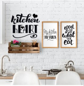 Resim Bk Home Dekoratif Doğal Ahşap Raf Mutfak Konseptli 2’Li Ahşap Tab (551038825) 