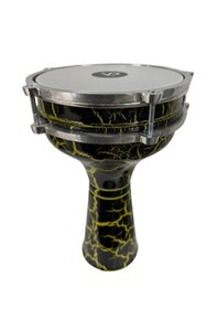 Resim Vatan Darbuka 5 Numara Çatlak Boyalı Siyah - Sarı Desenli 