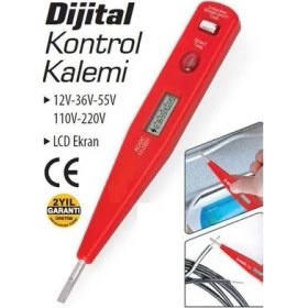 Resim Profesyonel Dijital Kontrol Kalemi Tornavida Voltaj Ölçer 