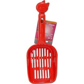 Resim Eastland Kedi Kumu Küreği 26X10X5 cm (Kırmızı / Lacivert) 