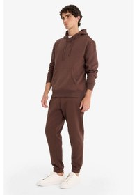 Resim Defacto Regular Fit Beli Bağcıklı Cepli Paçası Lastikli Şardonlu Basic Düz Jogger Eşofman Altı E6326ax25aubn539 Kahve-bn539 