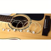 Resim 1 Set 6pcs Goldbronze Akustik Klasik Gitar Telleri - Yuvarlak Sarım, Kaplamalı, Cilalı Kaplama Gelişmiş Dayanıklılık ve Sıcak Ton İçin 